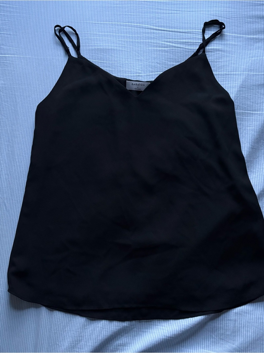 Babaton Black Flowy Tank Top